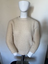 ZARA Sweater Ivory Knit Crochet Pullover Long Sleeve Size 8-9 Warm Cozy School