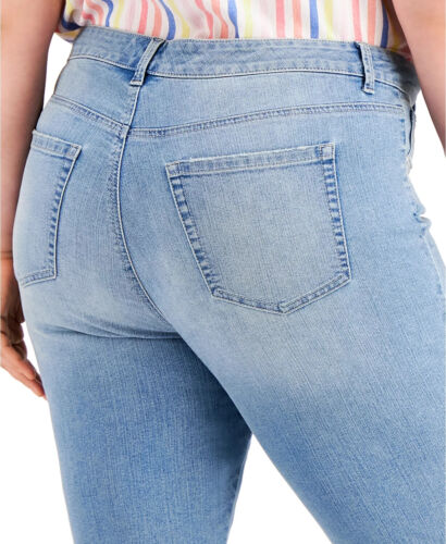 Style & Co. Jeans Plus Size 16W High Rise Straight Leg Light wash Blue Women's - Picture 5 of 5