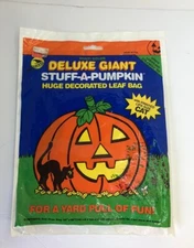 Sun Hill 1992 Deluxe Giant Stuff-A-Pumpkin Leaf Bag Sealed