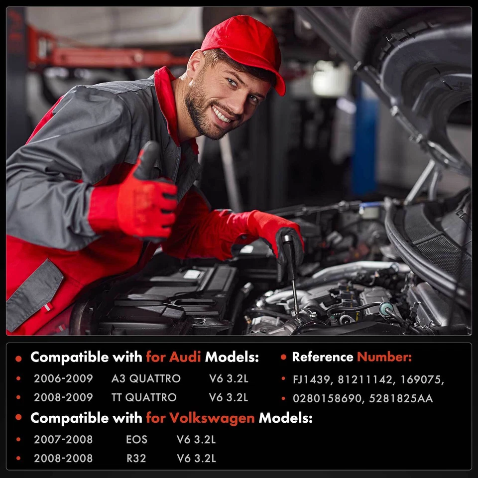 Inyector de combustible 6 piezas para Audi A3 Quattro 06-09 TT Quattro 08-09 Volkswagen Eos R32 Foto 2 de 4