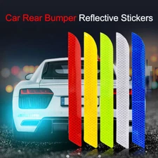 2X Car Door Bumper Reflector Stickers Decal Reflective Safety Warning Strip Tape