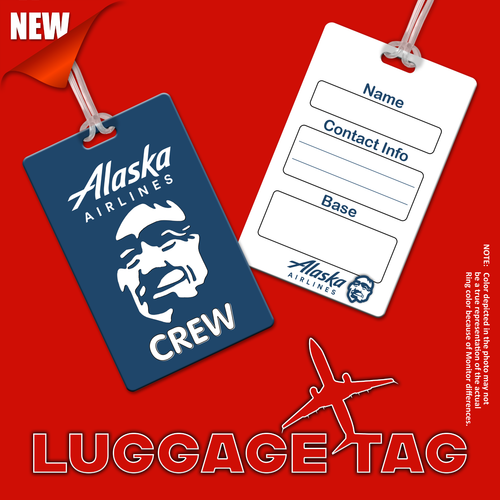 Alaska Airlines Crew Luggage Tags (Set of 4) eBay