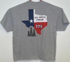 Texas WTOM Oil Patch Proud 775 T Shirt 3XL Heather Gray SS Gildan Ultra Cotton