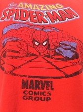 Disney STORE 2012 Amazing Spiderman stressed T Shirt sz L Marvel Comics Group