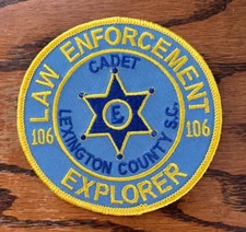 Law Enforcement Explorer, Lexington County SC, Iron-On Patch, 4"