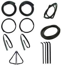 New 14-Pc Weatherstrip Kit w/Trim Groove / For 1971-1972 Ford Pickup Truck