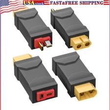 2 Pairs XT60 Male Female to T Plug Male Female Connectors Wireless Adapters