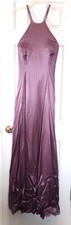Vtg Nadine Bridesmaid Formal Dress Union Made Crisscross Straps Mauve Size 13