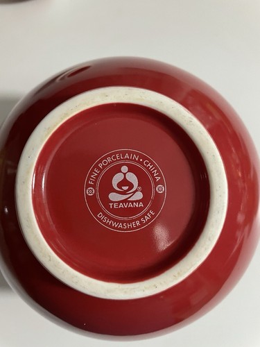 TEAVANA Red TEAPOT Ceramic STAINLESS HANDLE HOLDS 3 CUPS EX CONDITION - Picture 4 of 9