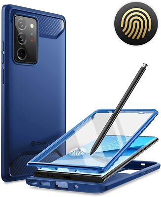 Clayco for Samsung Galaxy Note20 Ultra, w/ 3D Curved Screen Case Full Body Cover