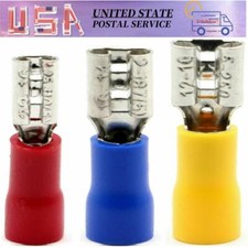Terminal 50/100/200pcs Female Spade Insulated Connector Crimp Electrical Wire