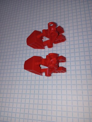 2 Bionicle Lego 32475 in Red Foot Feet Vahki style Genuine Lego Parts WYSIWYG