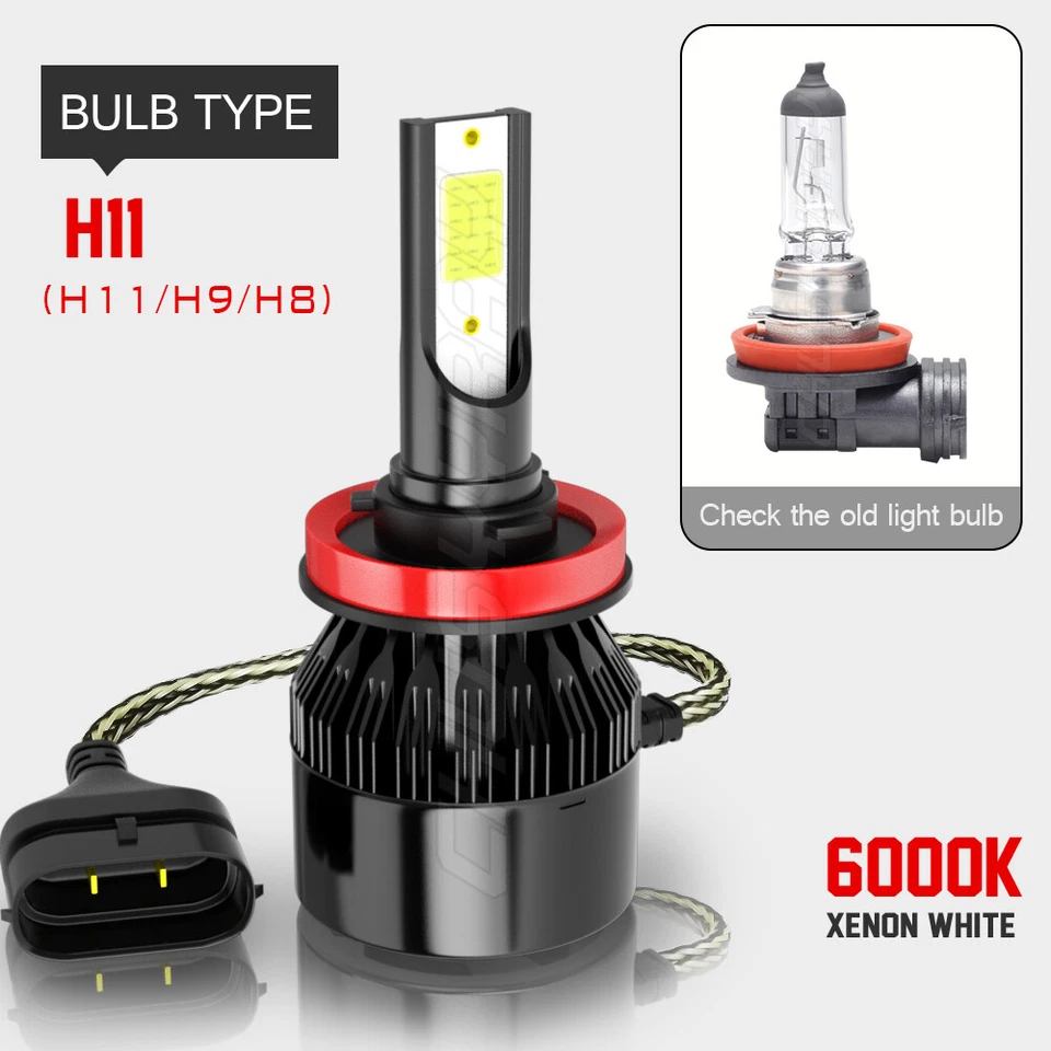 Combo de faros LED altos bajos + focos antiniebla Fit Pontiac G6 2005-2007 6X 6000K Foto 4 de 4