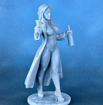 Woman with Wine Glass: Plastic Figurine 60мм for Home Decor and Wine Enthusiasts