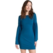 Susana Monaco Blue Bell Long Sleeve Ponte Mini Dress Size Small