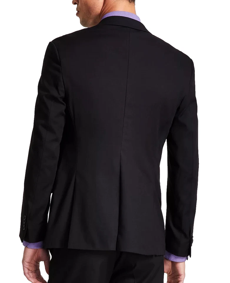 Jaqueta masculina Kenneth Cole 36S 29x30 calça preta pronta flexível slim fit nova com etiquetas - Imagem 4 de 4