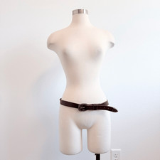 Vintage Brown Concho Western Cowboy Belt Large 33  Leather Southwestern Bull