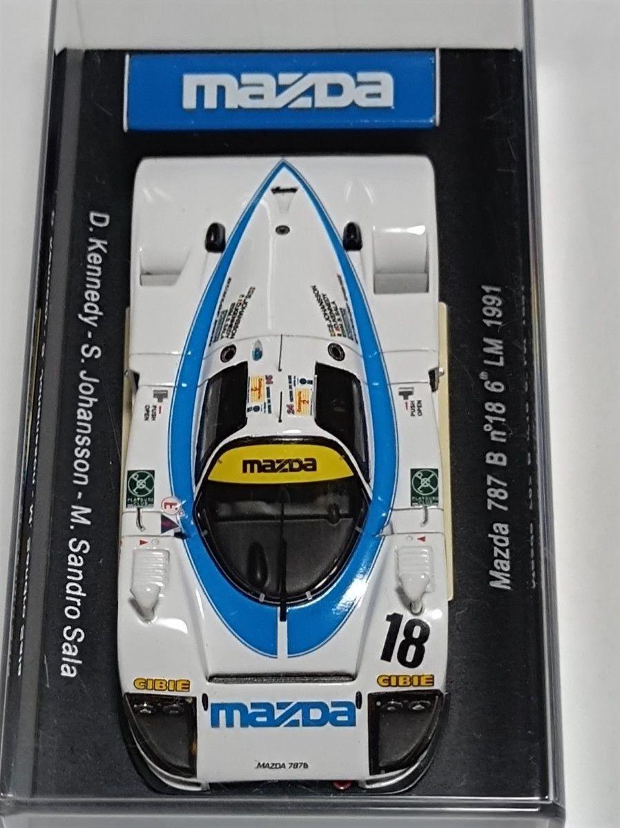 Spark 1/43 Mazda 787B No.18 1991 Le Mans Diecast Model Car Racing