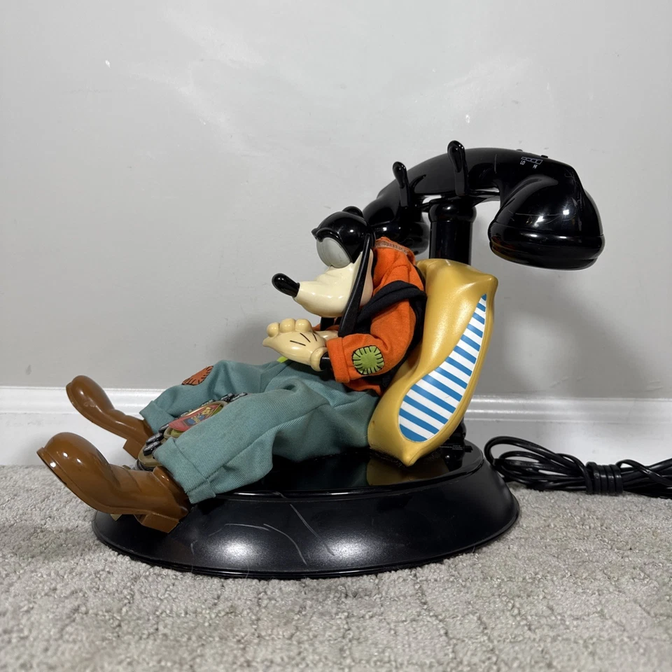 Disney Telemania Goofy Animado Hablando Teléfono Fijo Teléfono con Cable PROBADO Foto 2 de 4