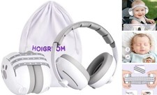Baby Headphones for Noise, 2-in-1 Baby Ear Muffs Noise Protection for White