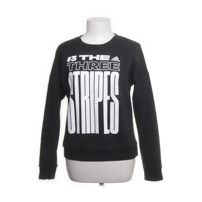 Adidas, Sweatshirt, Größe: S, Schwarz/Weiß, Print, Sweat, Damen #eEe