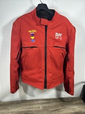 RARE Difi GP-2 Motorcycle Made With Kevlar JACKET Men’s L Made In USA RED