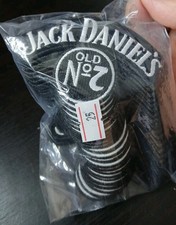 Jack Daniels Old No 7 Black Embroidered Patch 3" Old Stock, Unopened Pack Of 25