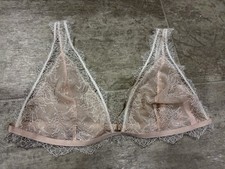 Victoria's Secret Women's Lace Nude Pale Pink Bralette Girly Romantic FeminineXL