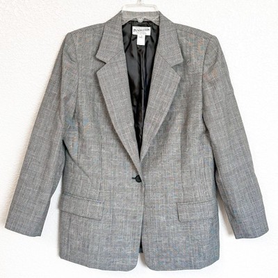 Vintage Pendleton Wool Blazer Women's 14 Glen Plaid Classic USA