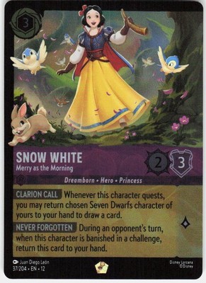 Snow White Merry as the Morning Foil 37/204 Wilds Unknown Disney Lorcana