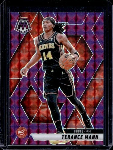 2024-25 Panini Mosaic Terance Mann Purple Mosaic #/99 Hawks