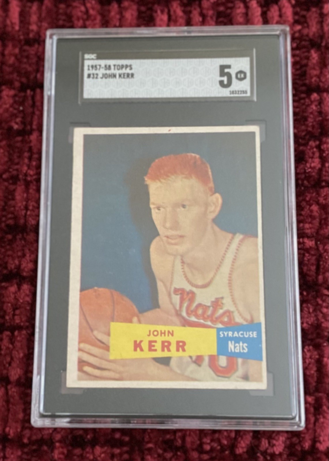 1957 Topps #32 John Kerr SGC 5 EX Syracuse Nationals