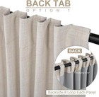 100% Blackout Shield Cream Linen Back Rod Pocket Thermal Insulated 50" x 108" — photo 3