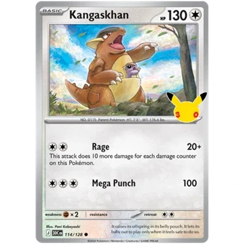 Kangaskhan 114/128 30th Celebration Holo