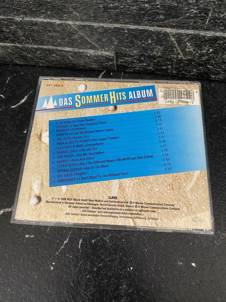 Das Sommer Hits Album 1988 WEA CD Kim Wilde Mandy Debbie Gibson Foreigner 80er - Bild 2 von 3