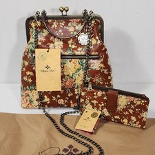 NWT Patricia Nash Vintage Botanical Amalfitana Kisslock Crossbody Nazari Wallet