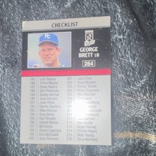 Score George Brett Kansas City Royals Checklist Baseball Trading Card #264