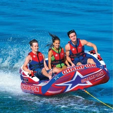 WOW SPORTS Champion 3-Person Towable for Boating Multicolor Brand New in Box