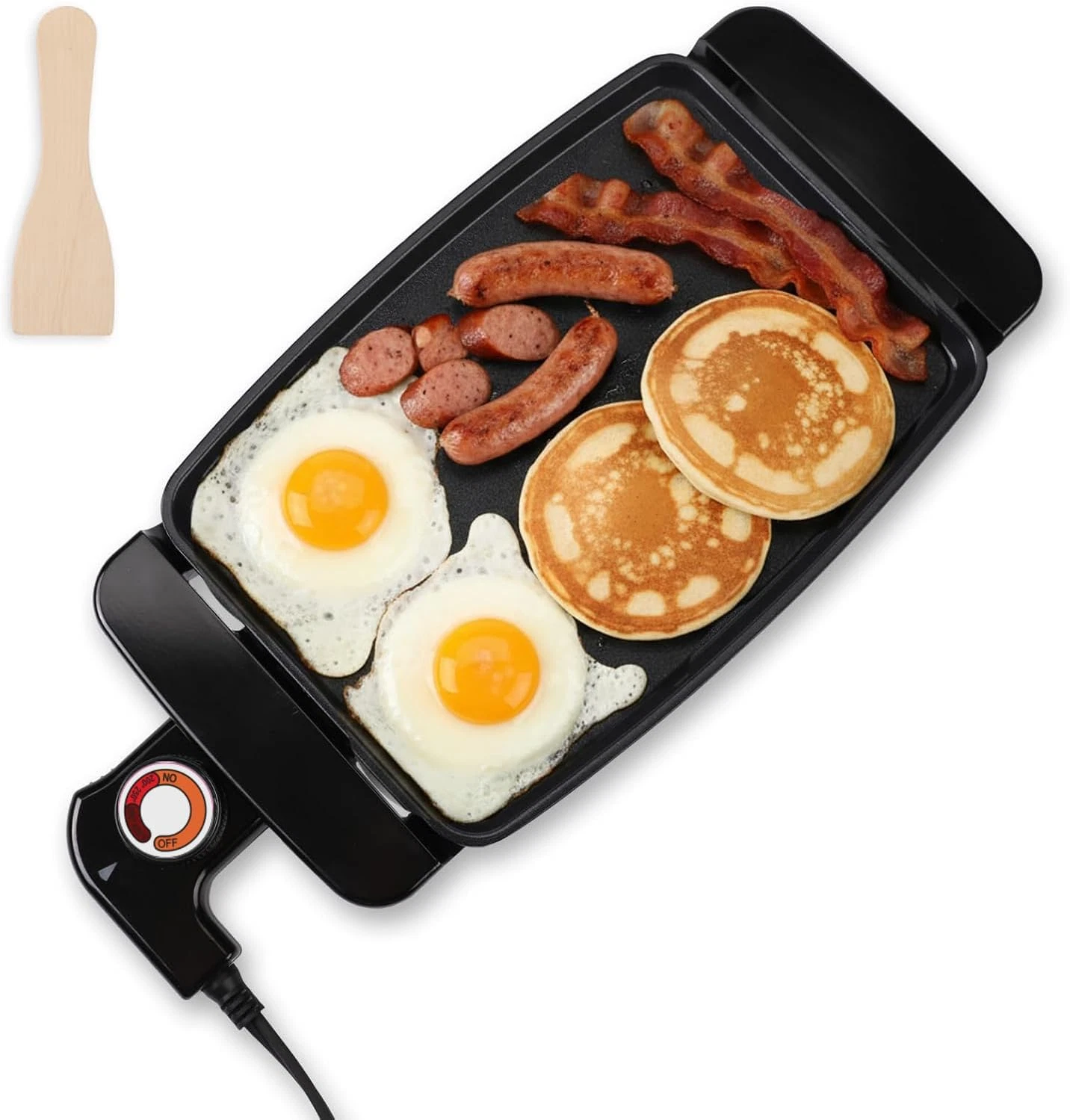 Small Electric Griddle, 10 Inch Mini Ceramic Non-Stick Electric Skillet with Adj
