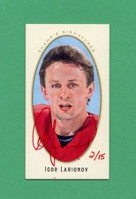 Igor Larionov 2011 Parkhurst Champions Mini Red Ink Auto 2/15 #35