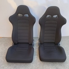 Bride Euroster Spoon Style Black Fabric Seats Recliner Bucket Racing Jdm Seats