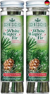 Scentsicles 2er Set Duftstäbchen für deinen Weihnachtsbaum - White Winter Fir - 