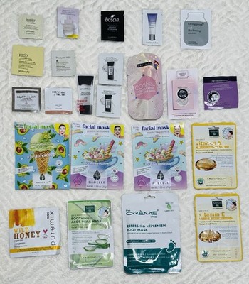 23-piece Beauty Skincare & Mask Sample Lot Travel Size Elemis Philosophy Glamglo