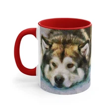 Alaskan Malamute Accent Coffee Mug, 11oz