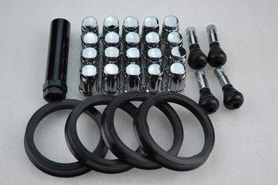 Combopack Hardware...lugs, key, hub rings, and valve stems