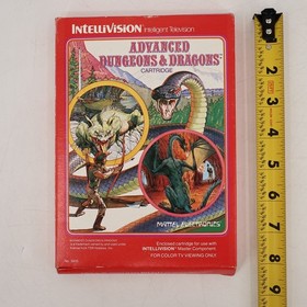 Vintage Mattel Intellivision Advanced Dungeons & Dragons Game Cartridge Box 1982
