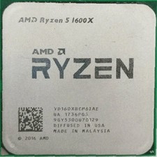 AMD Ryzen 5 1600X AM4 CPU Processor R5 1600X 3.6GHz 6Core 12T 95W 16MB Desktop