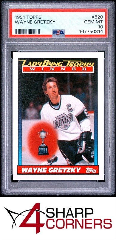 1991 TOPPS #520 WAYNE GRETZKY KINGS HOF PSA 10