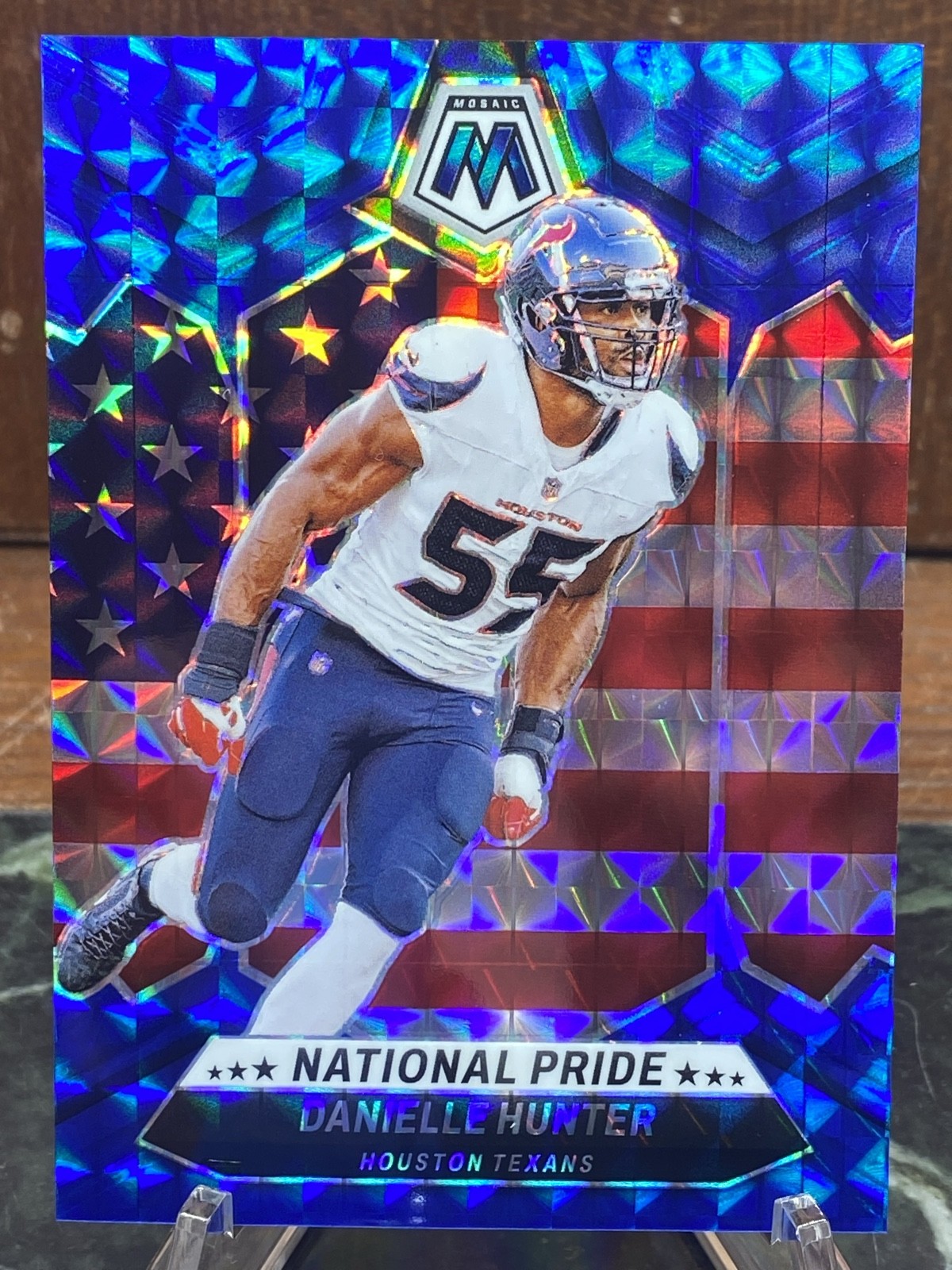 2024 Panini Mosaic - National Pride Danielle Hunter #270 Blue Mosaic Prizm /99