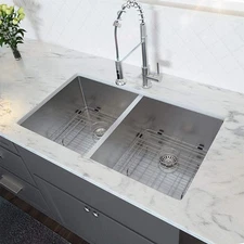 Single / Double Bowl 304 Stainless Steel Undermount Handmade Kitchen Sink